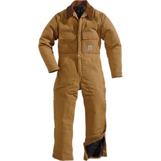 Carhartt Duck Arctic Quilt Lined Coverall   Brown, 54 Chest, Big Style, Model
