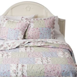 Simply Shabby Chic Ditsy Patchwork Quilt   Pink (King)