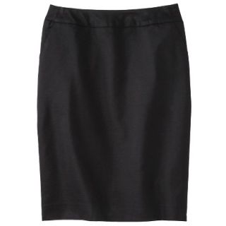 Merona Womens Doubleweave Pencil Skirt   Black   4