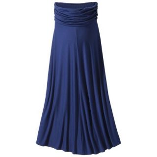 Merona Maternity Fold Over Waist Maxi Skirt   Waterloo Blue XXL