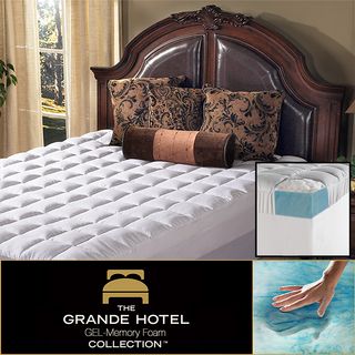 Grande Hotel Collection 4.5 inch Gel Memory Foam And Fiber Mattress Topper