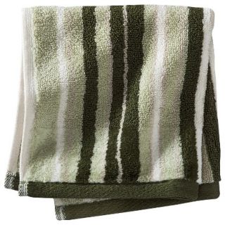 Threshold Stripe Washcloth   Green