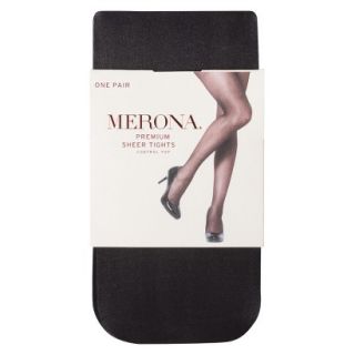 Merona Control Top Sheer Womens Tights   Black M/L