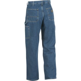 Carhartt Washed Denim Work Dungaree   Deep Stone, 38 Inch Waist x 30 Inch