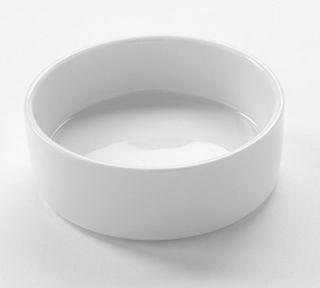 American Metalcraft 6 oz Round Jar   White Porcelain
