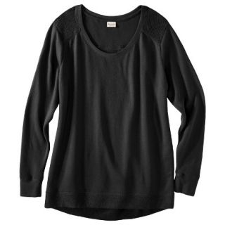 Mossimo Supply Co. Juniors Plus Size Long Sleeve Sweatshirt   Black 1