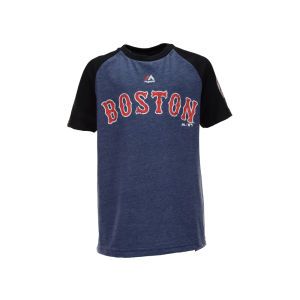 Boston Red Sox Majestic MLB Youth Club Favorite Raglan T Shirt