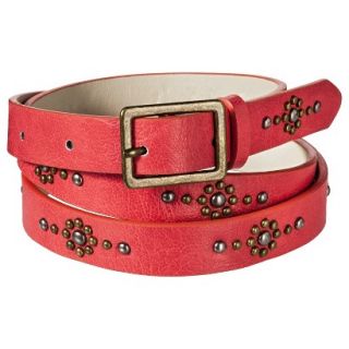 Mossimo Supply Co. Stud Skinny Belt   Coral L