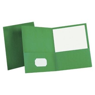 Oxford Twin Pocket Folder with Embossed Leather Grain Paper   Green