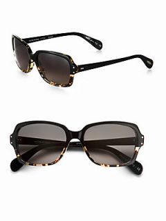 Oliver Peoples Haley Oversized Square Acetate Sunglasses   Brown Tortoise