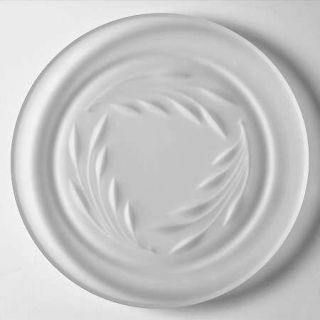Indiana Glass 1008 Frosted 8 Salad Plate   Line #1008, Leaf Design, Frosted