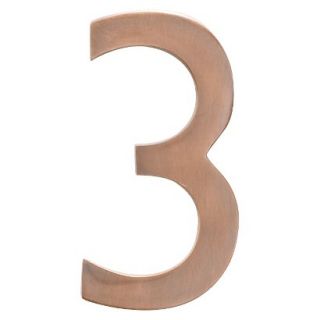 Architectural Mailboxes 4 House Number 3   Antique Copper