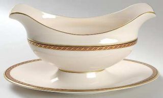 Lenox China Monroe Gravy Boat with Attached Underplate, Fine China Dinnerware  