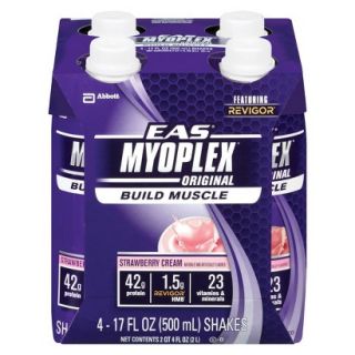 EAS Myoplex Original Strawberry Protein Shake   4 pack (17oz each)