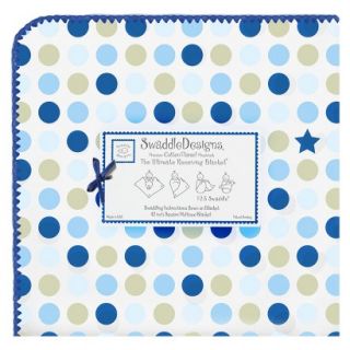 SwaddleDesigns Ultimate Receiving Blanket   Navy Dots and Stars