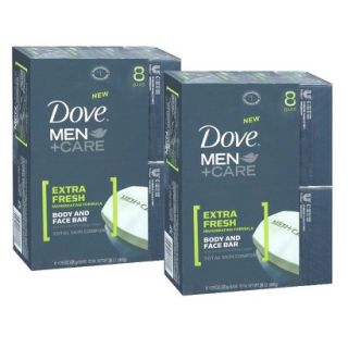 Dove Men + Care Extra Fresh Invigorating Formula Body and Face Bar Set   2 Pack