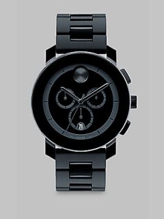 Movado Bold Chronograph Watch/Bracelet   Black