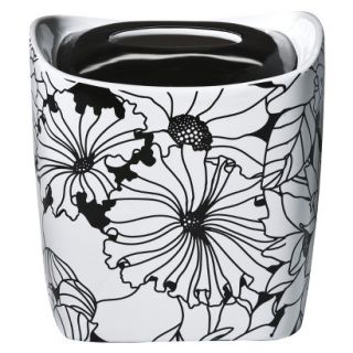 Floral Tissue Box   Black/White