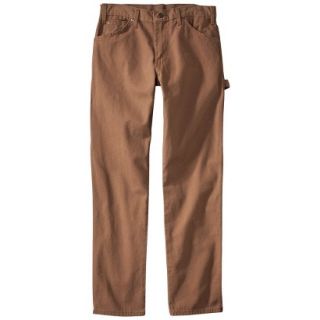 Dickies Mens Relaxed Fit Timber Rinsed Utility Jean   Brown 32x32
