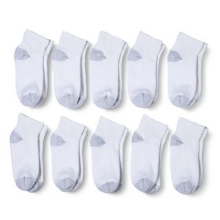 Hanes Womens 10 Pack Ankle Socks   White 5 9