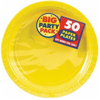 Yellow Sunshine Big Party Pack Dinner Plates