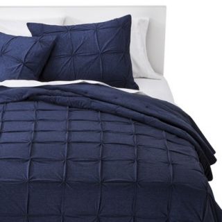 Room Essentials Jersey Reversible Quilt   Blue (Twin)