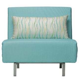 Cortesi Home Savion Sleeper Chair CH LC103 Color Aqua