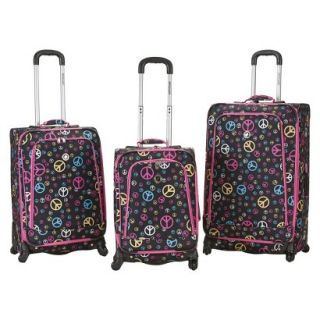 Rockland Fusion 3 pc. Expandable Spinner Luggage Set   Peace