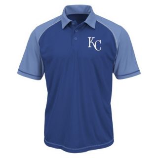 MLB Mens Kansas City Royals Synthetic Polo T Shirt   Blue (XXL)