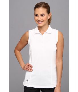 adidas Golf Solid Jersey Sleeveless Polo 14 Womens Sleeveless (White)