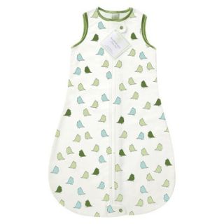Swaddle Designs Lightweight Cotton zzZipMe Sack   Green Little Chickies 6mo 12mo