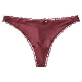 Gilligan & OMalley Womens Micro Lace Thong   Bing Cherry S