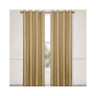 Eclipse Handel Stripe Grommet Top Blackout Curtain Panel with Thermalayer, Gold