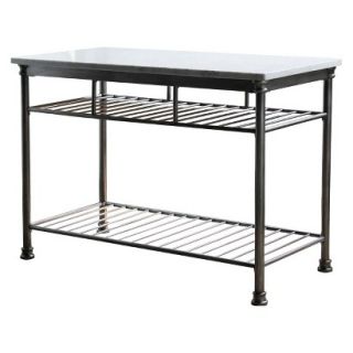 Kitchen Island Home Styles The Orleans Kitchen Island with Marble Top   Steel