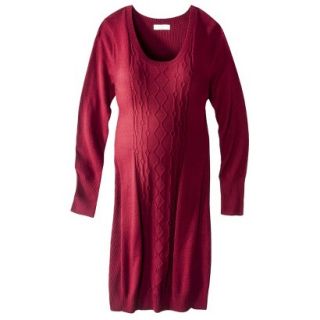 Liz Lange for Target Maternity Long Sleeve Cable Sweater Dress   Cherry Red M