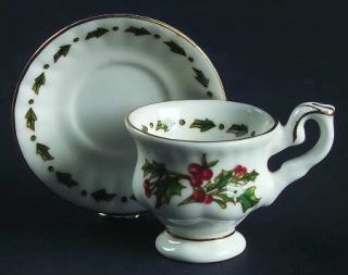Waldman House A Cup Of Christmas Tea Toy Cup and Saucer Set (Footed), Fine China