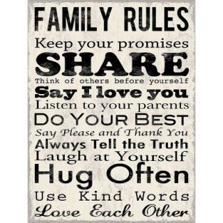 Art   Family Rules Mounted Print