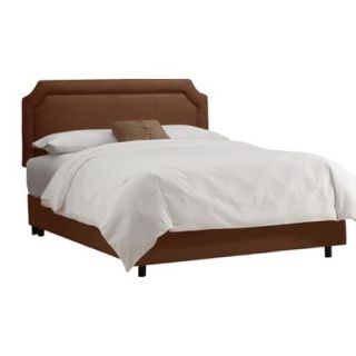 Skyline Twin Bed Skyline Furniture Clarendon Notched Bed   Linen Chocolate