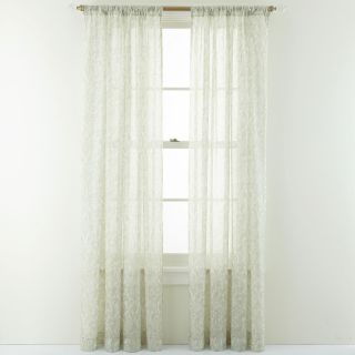 ROYAL VELVET Balmoral Rod Pocket Sheer Curtain Panel, Elm Tint