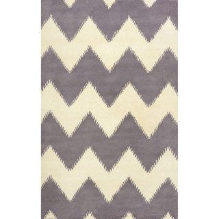 Nuloom Hand tufted Chevron Wool Grey Rug (5 X 8)