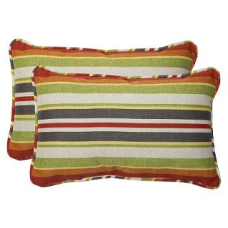 Outdoor 2 Piece Rectangular Throw Pillow Set   Roxen Stripe