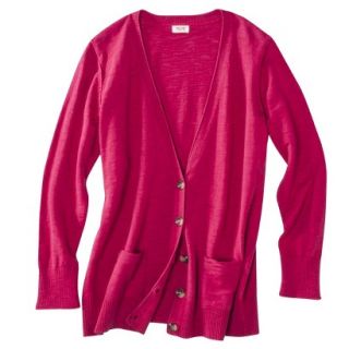 Mossimo Supply Co. Juniors Plus Size Long Sleeve Boyfriend Sweater   Red 3