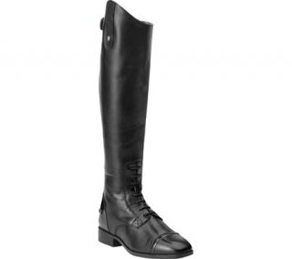 Womens Ariat Challenge Contour Square Toe Field Zip   Black Calf Leather Boots