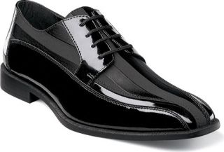 Mens Stacy Adams Royalty 24669   Black Patent Leather/Fabric Oxfords