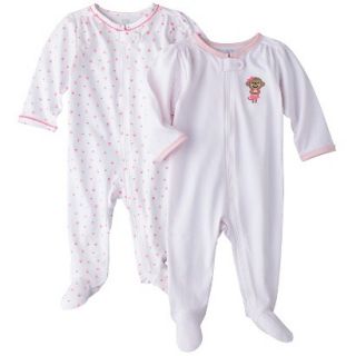 Just One YouMade by Carters Newborn Girls Sleep N Play   Pink Monkey 3 M