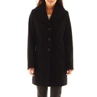 LIZ CLAIBORNE Walker Coat   Talls, Black, Womens