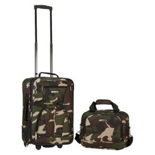 Rockland 19 Rolling Carry On With Tote   Camo