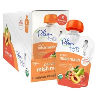 Plum Organics Tots Mish Mash Organic Fruit Snack Peach   3.17 oz. (6 Pack)