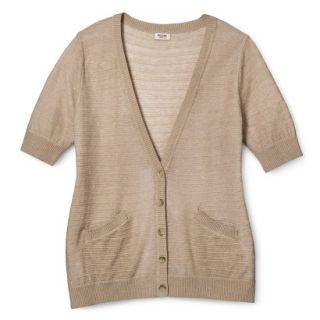 Mossimo Supply Co. Juniors Plus Size Short Sleeve Cardigan   Oatmeal 4X