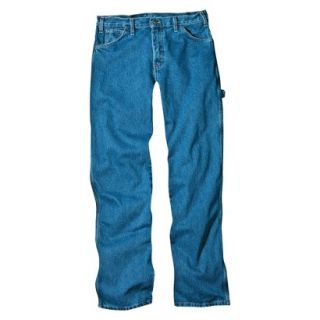 Dickies Mens Loose Fit Carpenter Jean   Stone Washed Blue 42x32